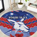 Custom Kangaroos Football Round Carpet ANZAC Lest We Forget