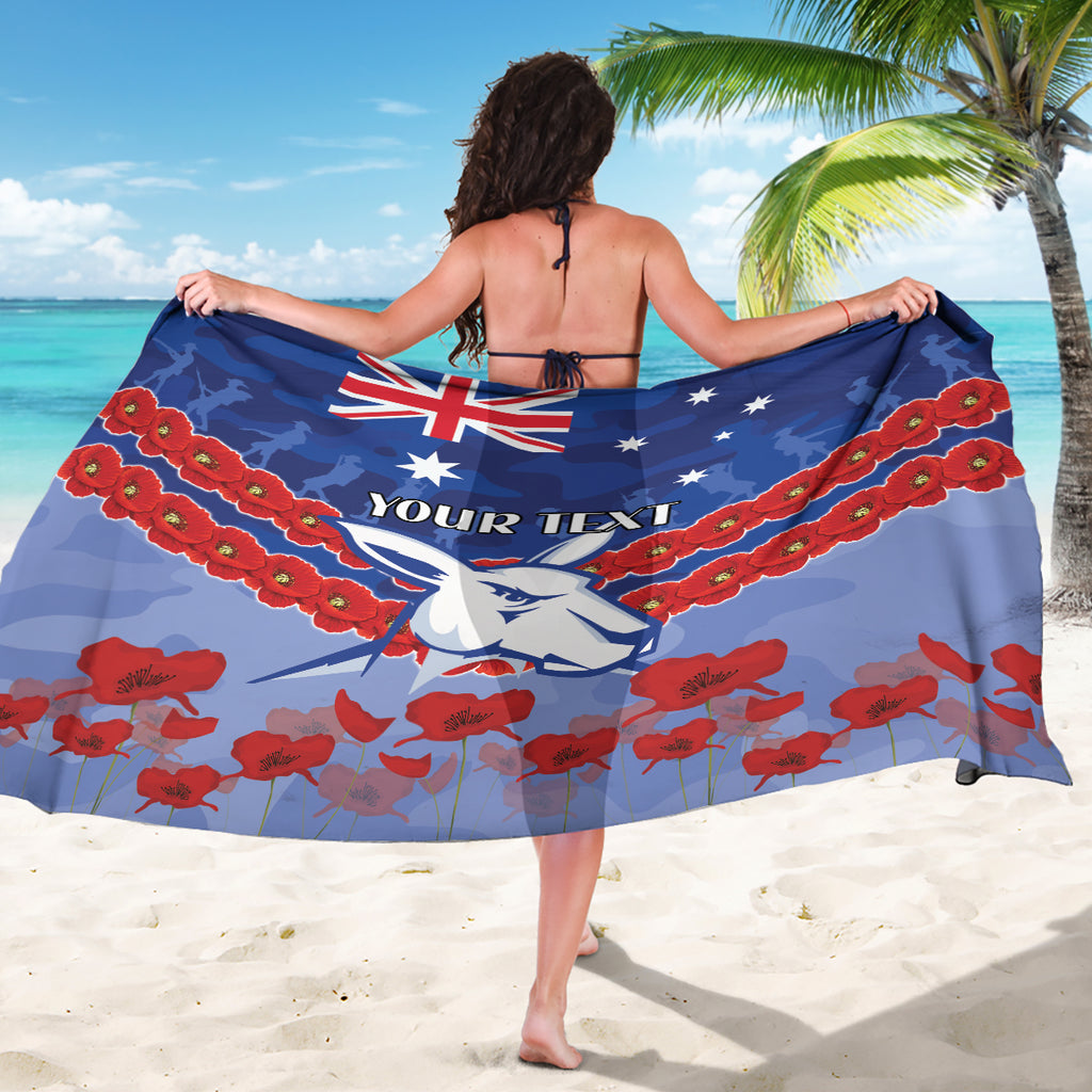 Custom Kangaroos Football Sarong ANZAC Lest We Forget