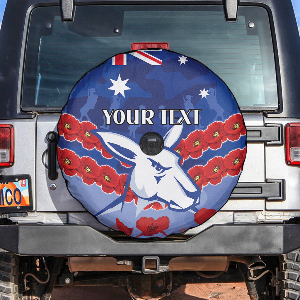 Custom Kangaroos Football Spare Tire Cover ANZAC Lest We Forget