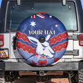Custom Kangaroos Football Spare Tire Cover ANZAC Lest We Forget