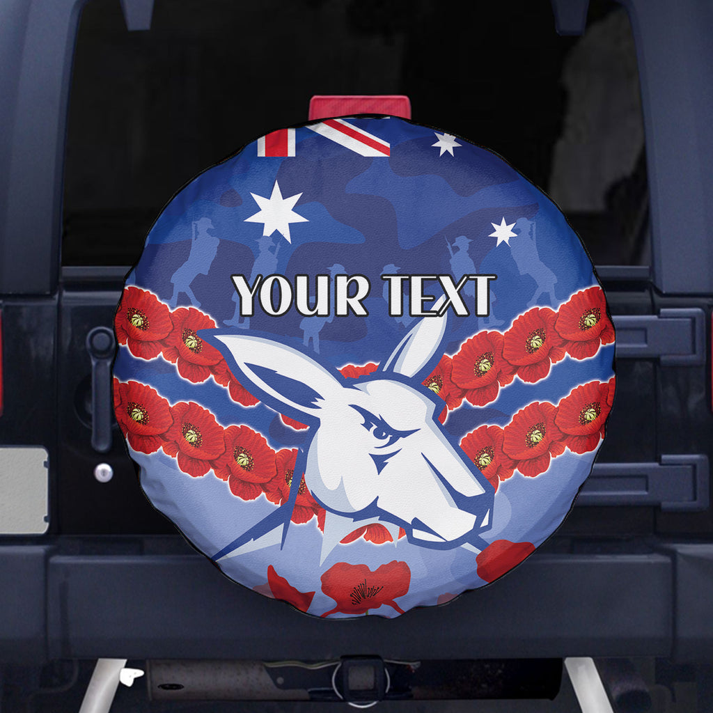 Custom Kangaroos Football Spare Tire Cover ANZAC Lest We Forget