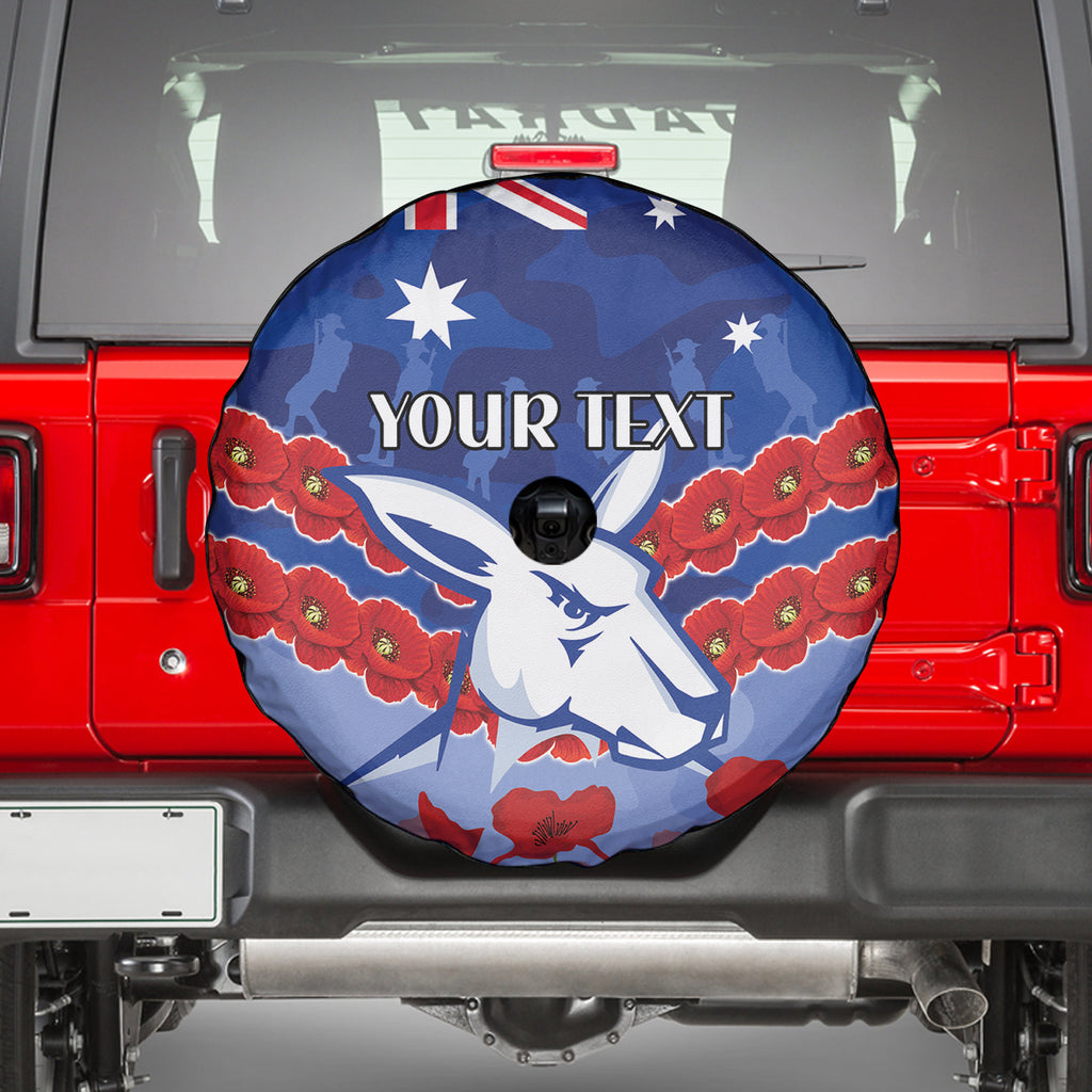 Custom Kangaroos Football Spare Tire Cover ANZAC Lest We Forget