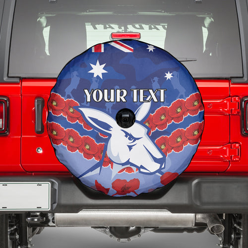 Custom Kangaroos Football Spare Tire Cover ANZAC Lest We Forget