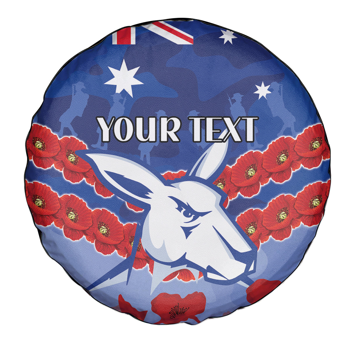 Custom Kangaroos Football Spare Tire Cover ANZAC Lest We Forget