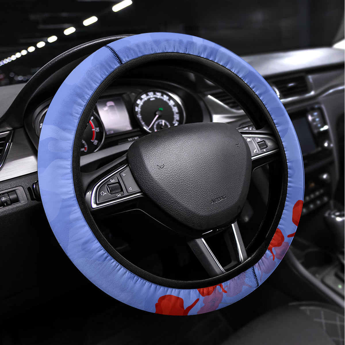 Custom Kangaroos Football Steering Wheel Cover ANZAC Lest We Forget