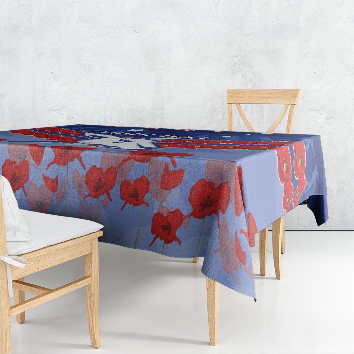 Custom Kangaroos Football Tablecloth ANZAC Lest We Forget