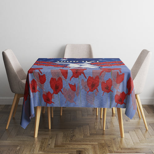 Custom Kangaroos Football Tablecloth ANZAC Lest We Forget