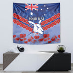 Custom Kangaroos Football Tapestry ANZAC Lest We Forget