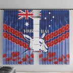 Custom Kangaroos Football Window Curtain ANZAC Lest We Forget