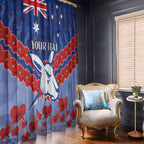 Custom Kangaroos Football Window Curtain ANZAC Lest We Forget