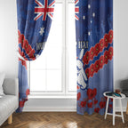 Custom Kangaroos Football Window Curtain ANZAC Lest We Forget