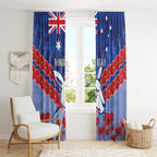 Custom Kangaroos Football Window Curtain ANZAC Lest We Forget
