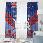 Custom Kangaroos Football Window Curtain ANZAC Lest We Forget