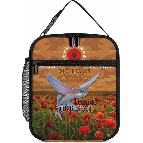 Cook Islands ANZAC Day Personalised Lunch Bag with Poppy Field