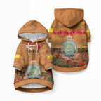 Niue ANZAC Day Personalised Pet Hoodie with Poppy Field