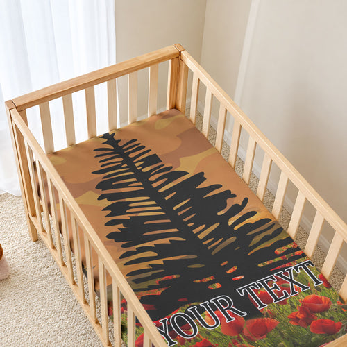 Norfolk Island ANZAC Day Personalised Baby Bed Cover with Poppy Field