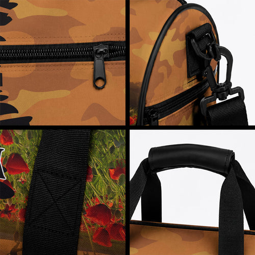 Norfolk Island ANZAC Day Personalised Duffle Bag with Poppy Field