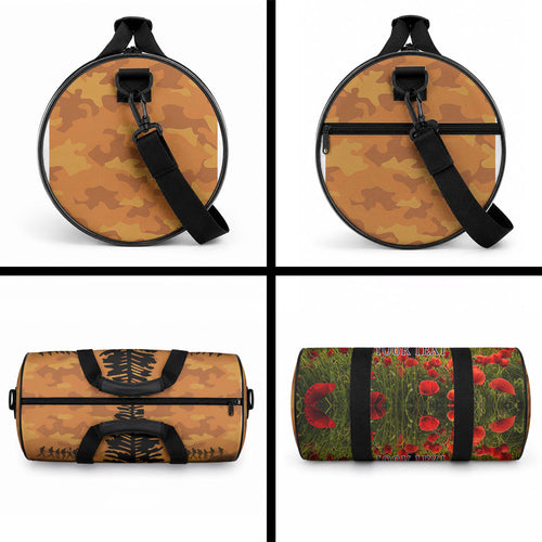 Norfolk Island ANZAC Day Personalised Duffle Bag with Poppy Field