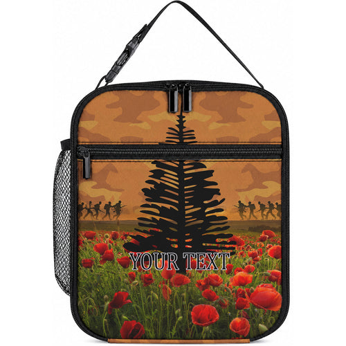 Norfolk Island ANZAC Day Personalised Lunch Bag with Poppy Field