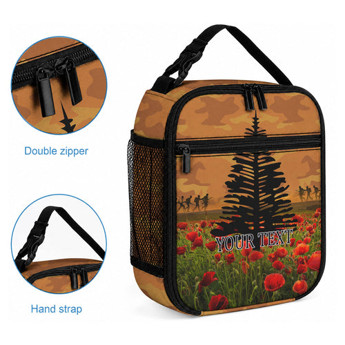 Norfolk Island ANZAC Day Personalised Lunch Bag with Poppy Field