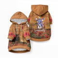Norfolk Island ANZAC Day Personalised Pet Hoodie with Poppy Field