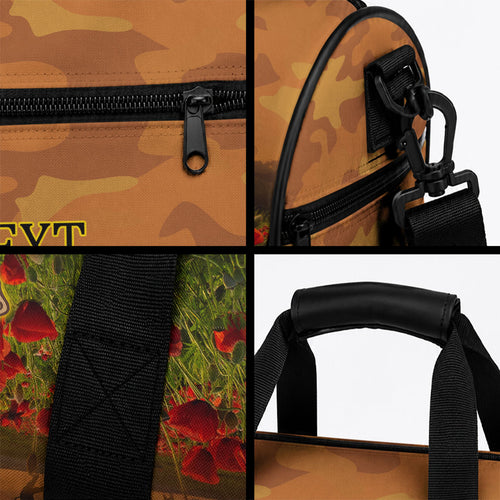 Tokelau ANZAC Day Personalised Duffle Bag with Poppy Field
