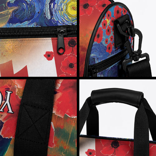 Tonga ANZAC Day Personalised Duffle Bag Soldier Te Tau Manatui Kinautolu with Poppy Field