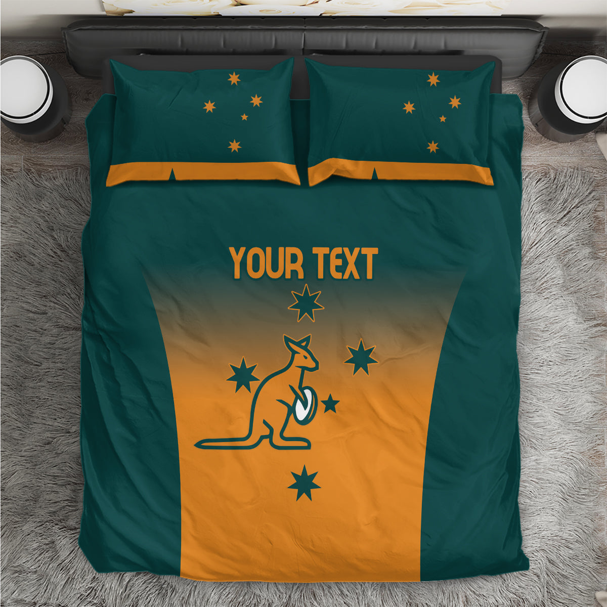 Custom Wallaroos Womens Rugby Bedding Set Sporty Style