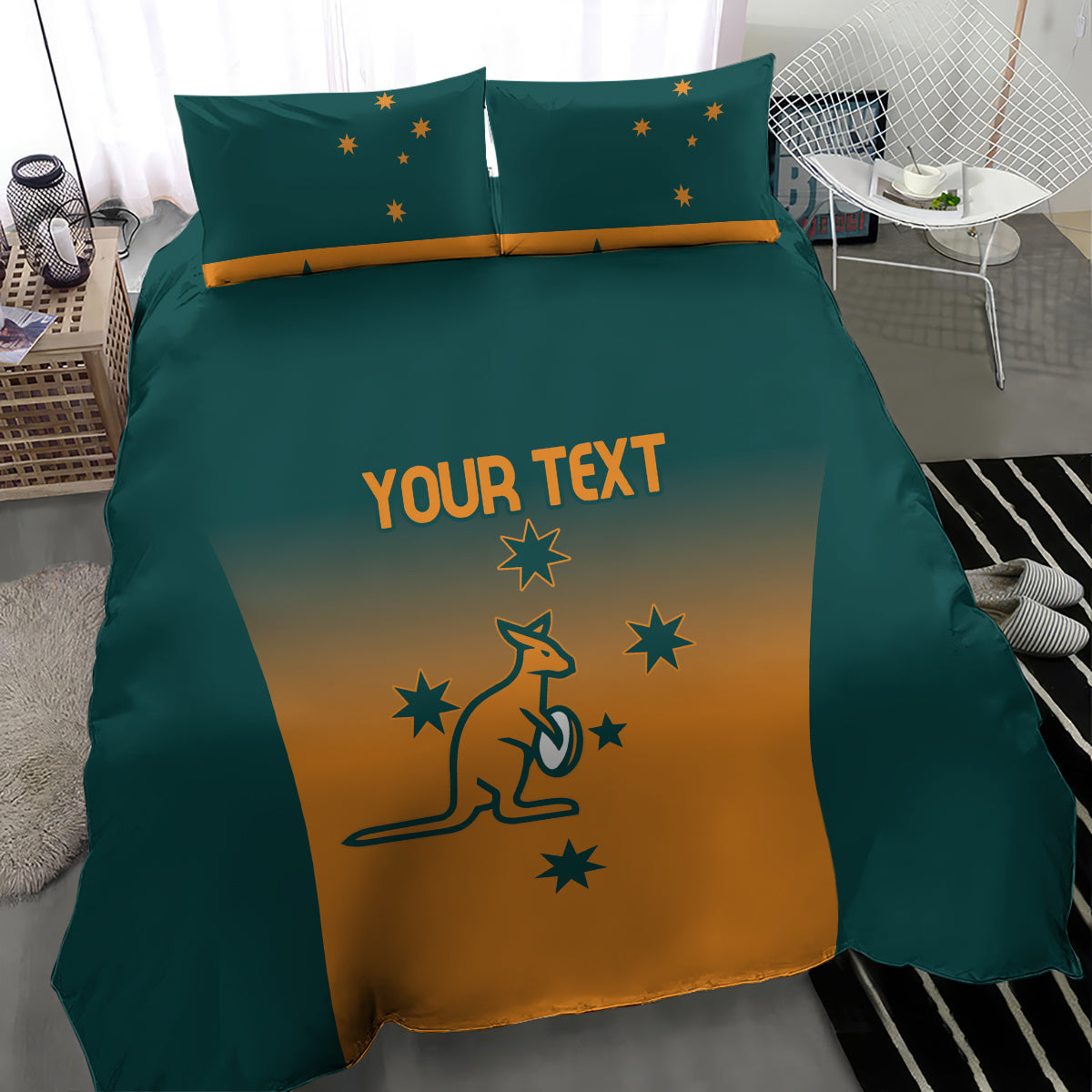 Custom Wallaroos Womens Rugby Bedding Set Sporty Style