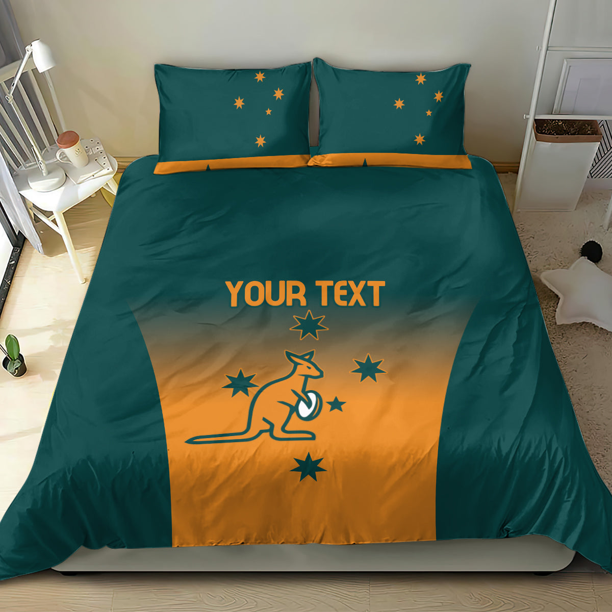Custom Wallaroos Womens Rugby Bedding Set Sporty Style