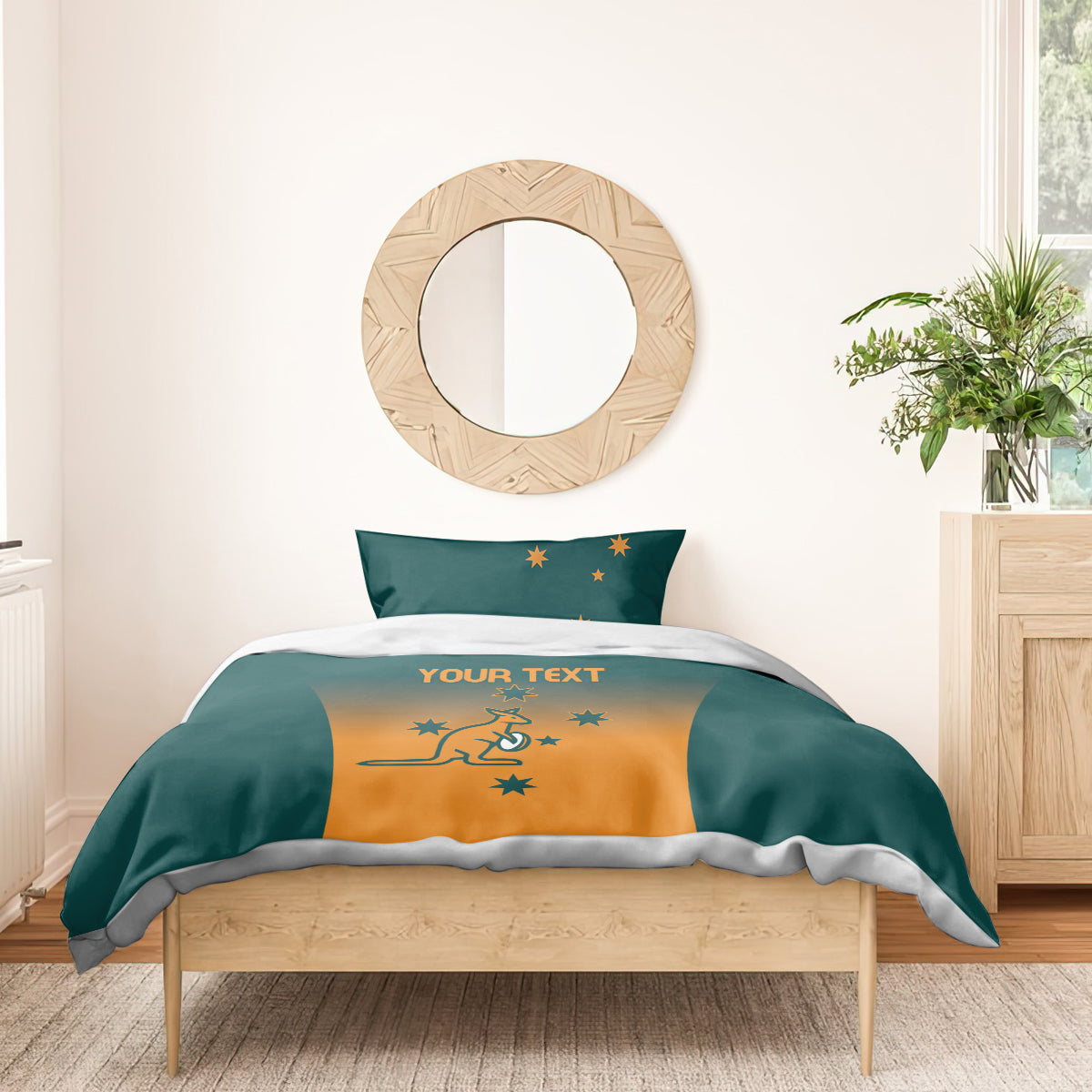 Custom Wallaroos Womens Rugby Bedding Set Sporty Style