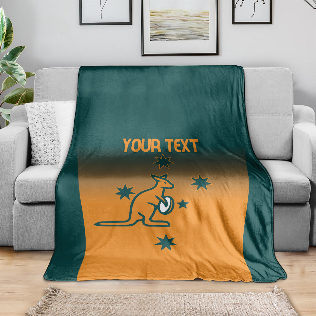 Custom Wallaroos Womens Rugby Blanket Sporty Style