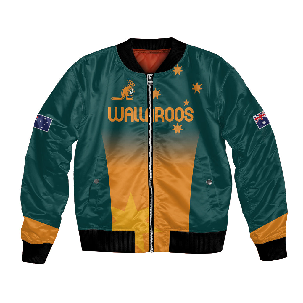 Custom Wallaroos Womens Rugby Bomber Jacket Sporty Style