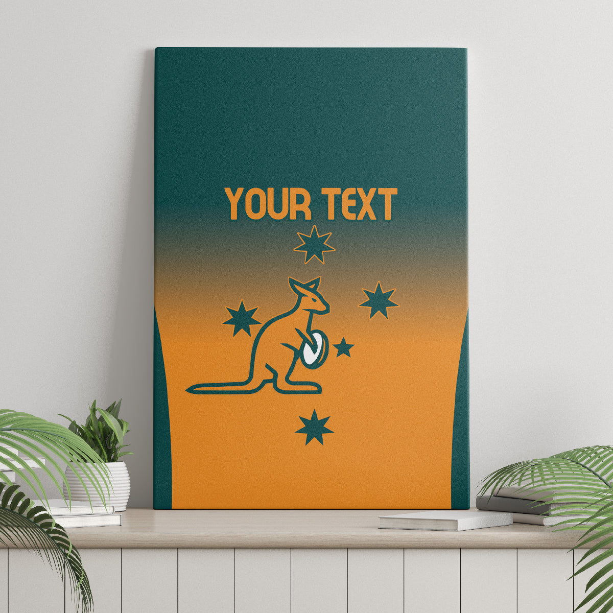 Custom Wallaroos Womens Rugby Canvas Wall Art Sporty Style