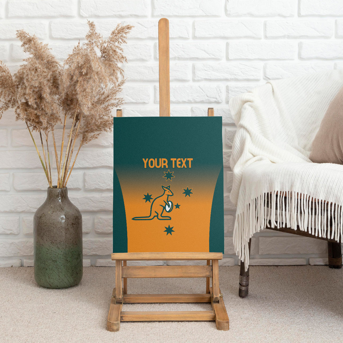 Custom Wallaroos Womens Rugby Canvas Wall Art Sporty Style