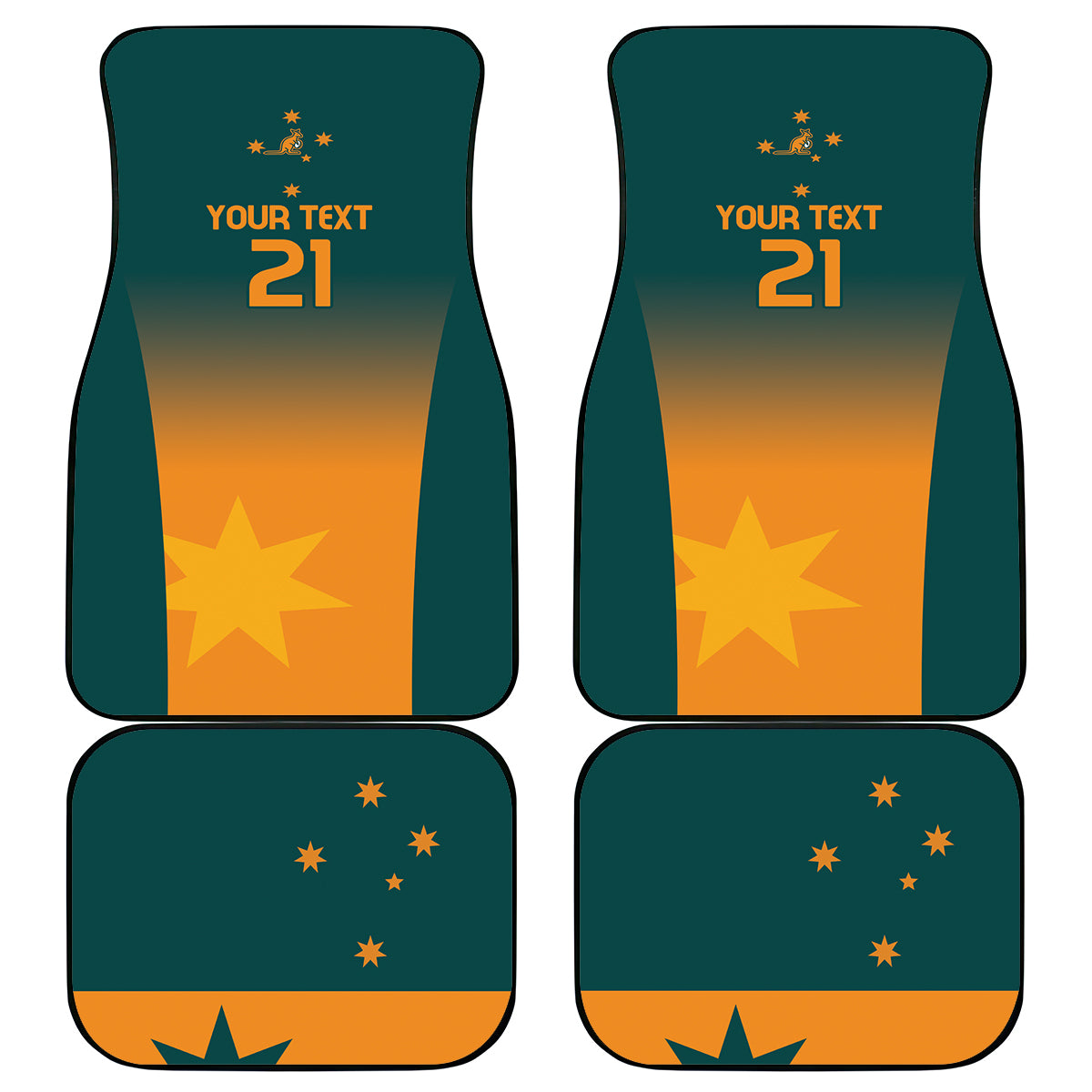 Custom Wallaroos Womens Rugby Car Mats Sporty Style