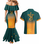 Custom Wallaroos Womens Rugby Couples Matching Mermaid Dress and Hawaiian Shirt Sporty Style