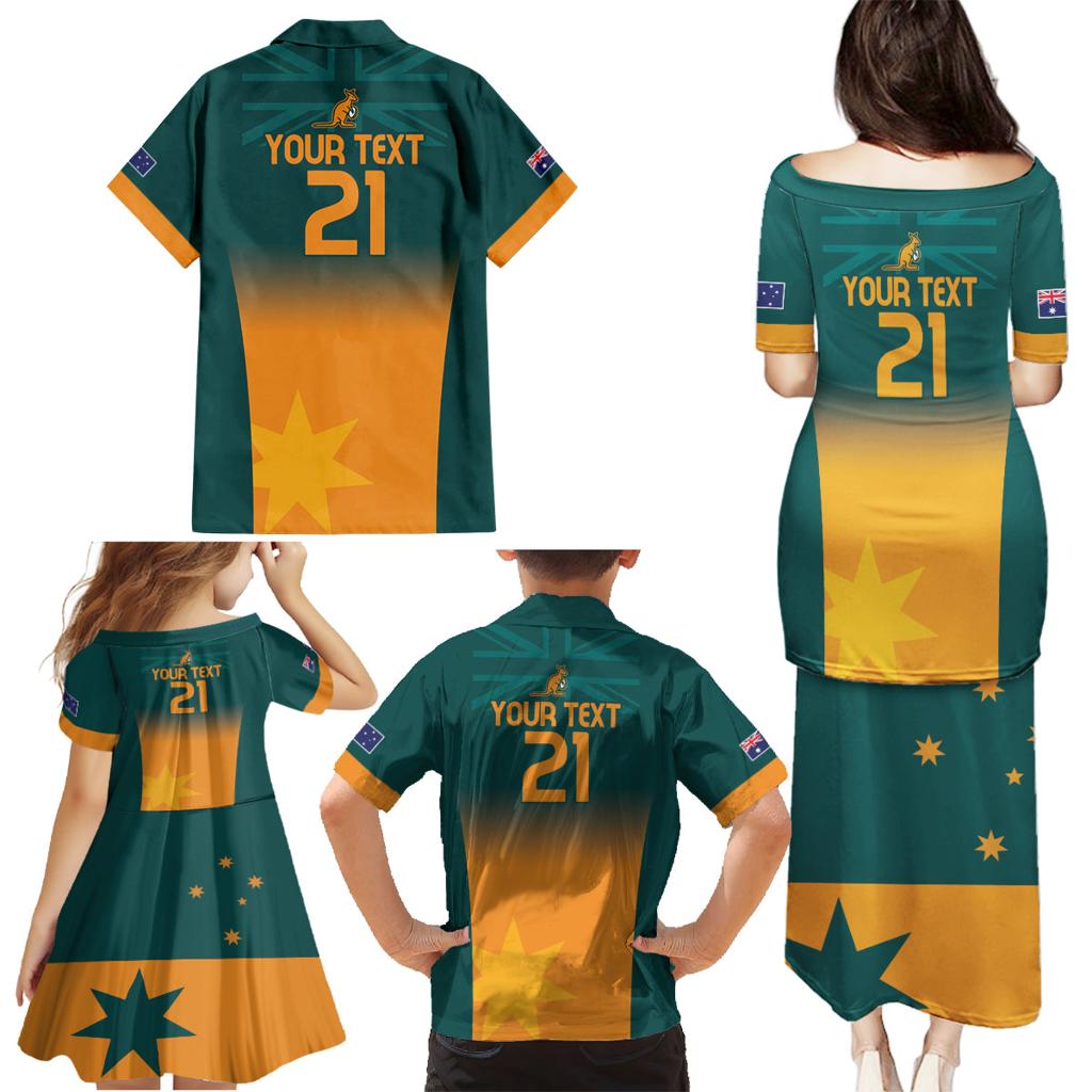 Custom Wallaroos Womens Rugby Family Matching Puletasi and Hawaiian Shirt Sporty Style