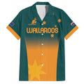 Custom Wallaroos Womens Rugby Family Matching Short Sleeve Bodycon Dress and Hawaiian Shirt Sporty Style
