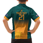 Custom Wallaroos Womens Rugby Family Matching Summer Maxi Dress and Hawaiian Shirt Sporty Style