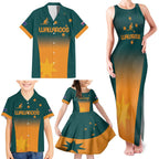 Custom Wallaroos Womens Rugby Family Matching Tank Maxi Dress and Hawaiian Shirt Sporty Style