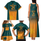 Custom Wallaroos Womens Rugby Family Matching Tank Maxi Dress and Hawaiian Shirt Sporty Style