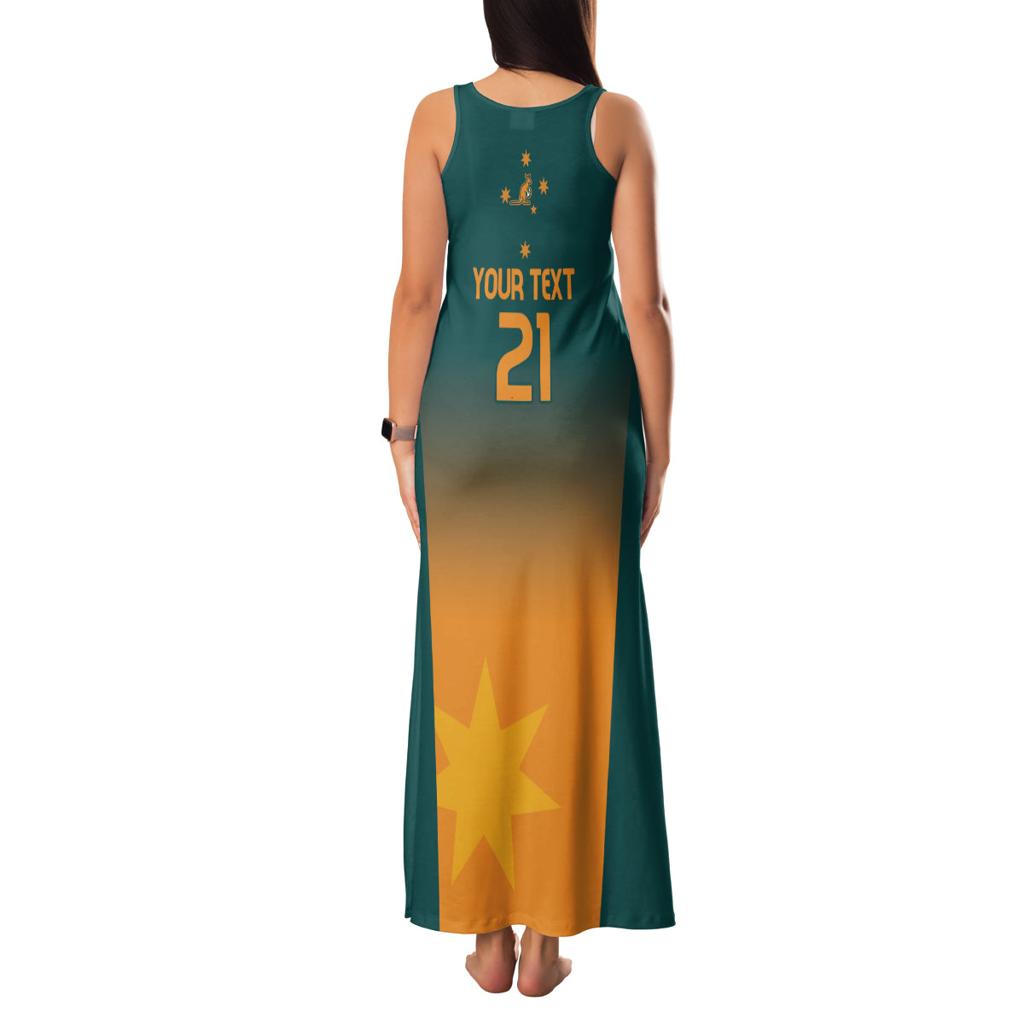 Custom Wallaroos Womens Rugby Family Matching Tank Maxi Dress and Hawaiian Shirt Sporty Style