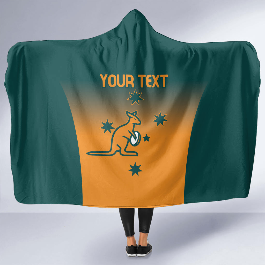 Custom Wallaroos Womens Rugby Hooded Blanket Sporty Style