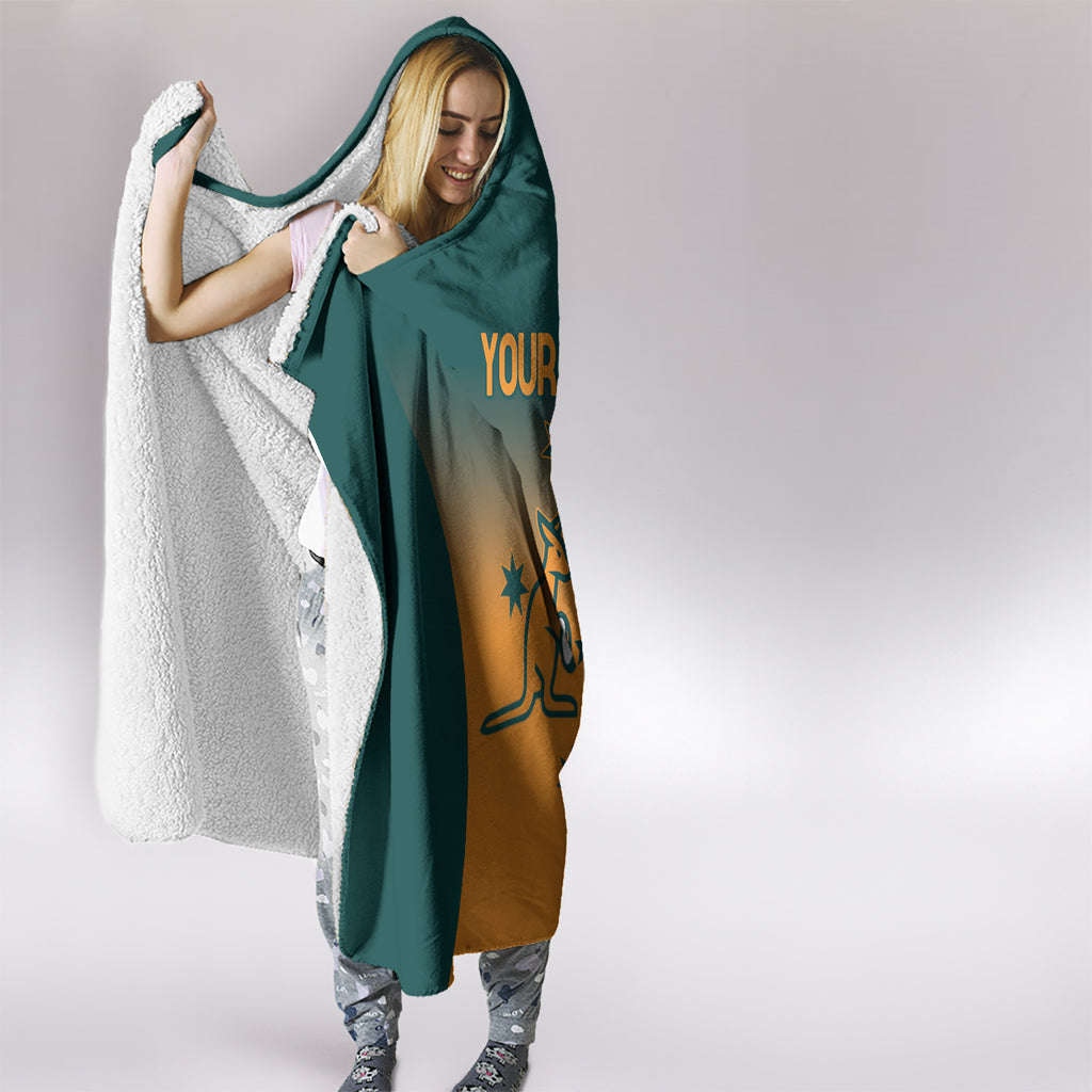 Custom Wallaroos Womens Rugby Hooded Blanket Sporty Style