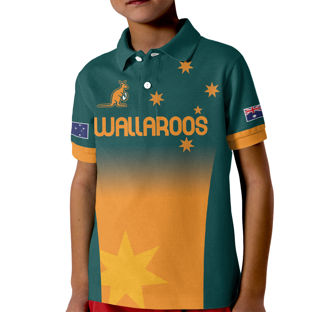 Custom Wallaroos Womens Rugby Kid Polo Shirt Sporty Style