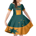 Custom Wallaroos Womens Rugby Kid Short Sleeve Dress Sporty Style