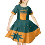 Custom Wallaroos Womens Rugby Kid Short Sleeve Dress Sporty Style