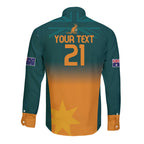 Custom Wallaroos Womens Rugby Long Sleeve Button Shirt Sporty Style