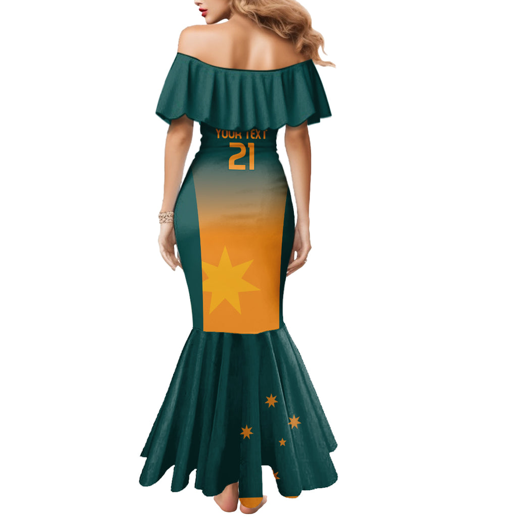 Custom Wallaroos Womens Rugby Mermaid Dress Sporty Style